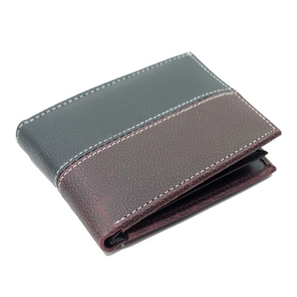 Mens Bifold Vegan Leather Wallet in Gift Box - Picture 8 of 11